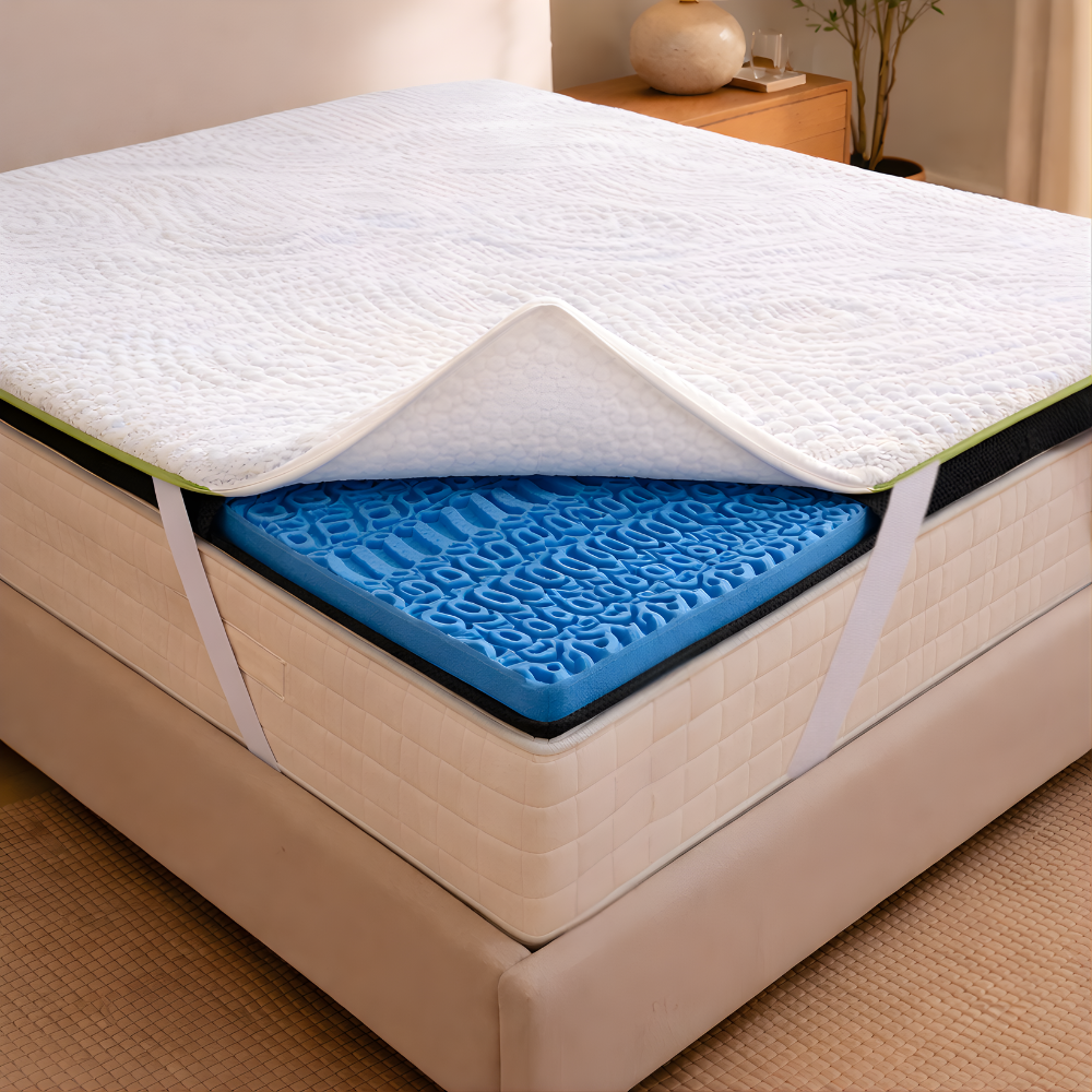 Topper Memory Altezza 7cm SFODERABILE Memory Foam a 11 Zone Differenziate