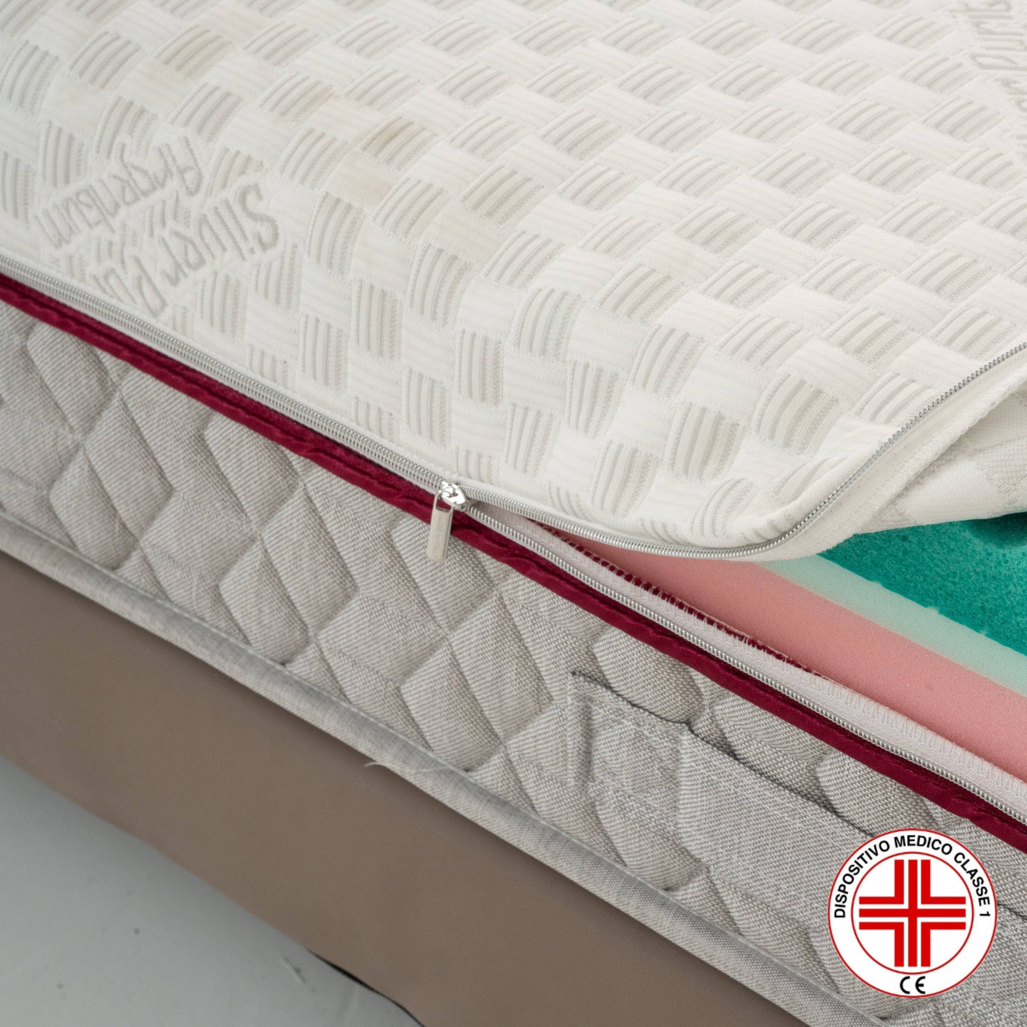 Materasso Memory Breeze 800 Molle Insacchettate e Memory Bugnato Sfoderabile