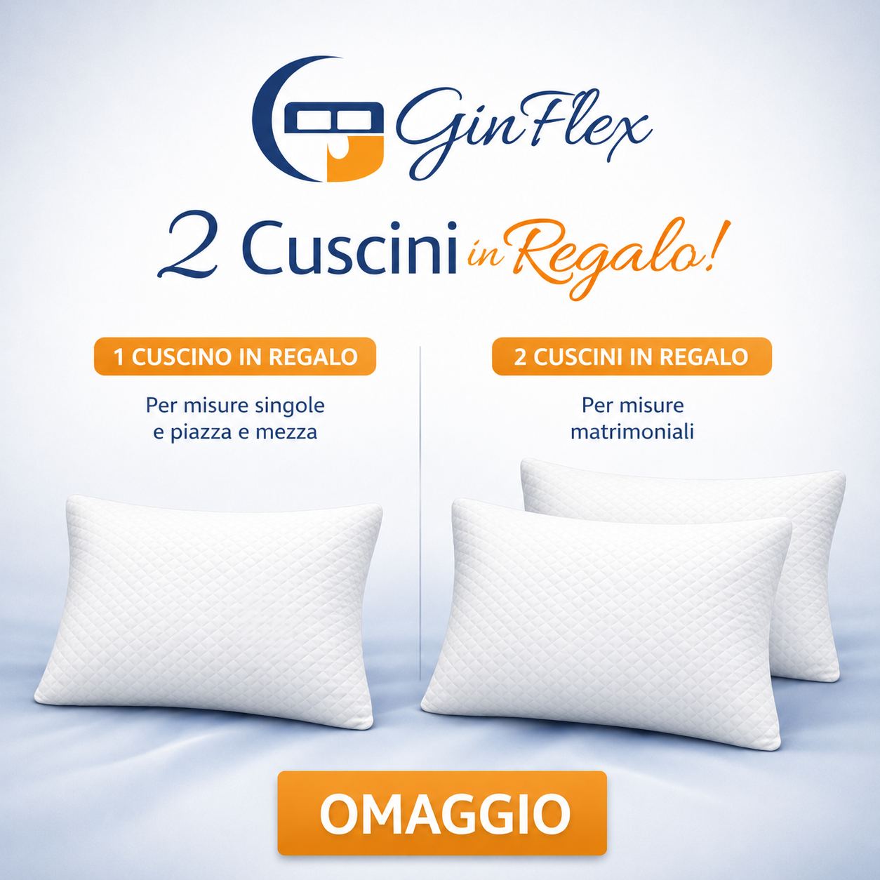 Materasso Memory White Ortopedico Altezza 25 cm – Antiacaro, Anallergico, Traspirante + 2 CUSCINI OMAGGIO