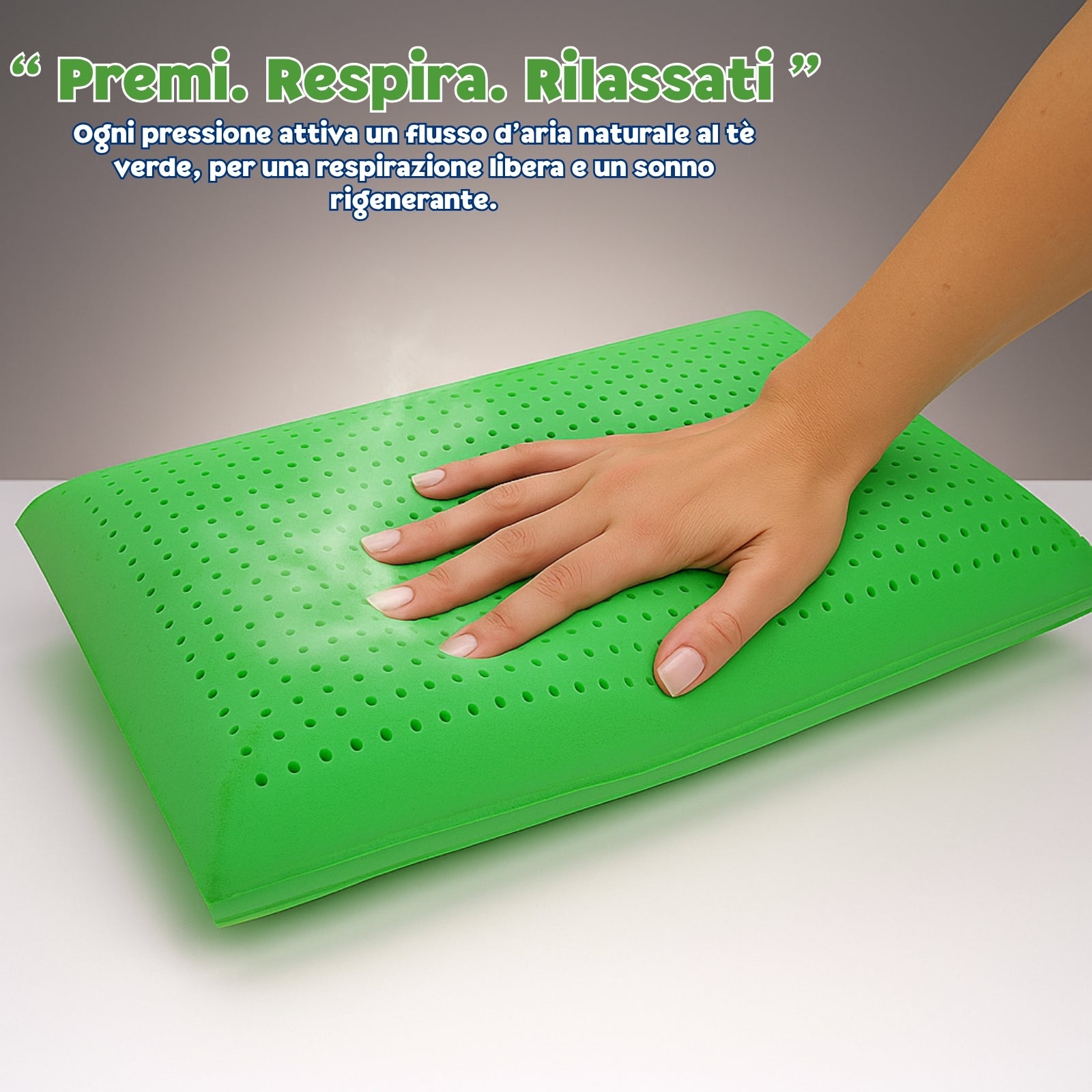 Guanciale Ginflex Memory Greeny | Aroma al Tè Verde