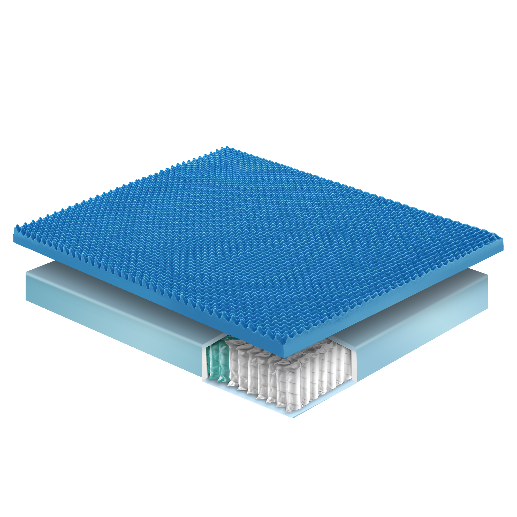Materasso INTENSE Molle Insacchettate e Memory Bugnato Sfoderabile
